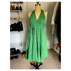 Green halter Dress